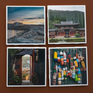 Custom Title Photo Coasters Set of 4