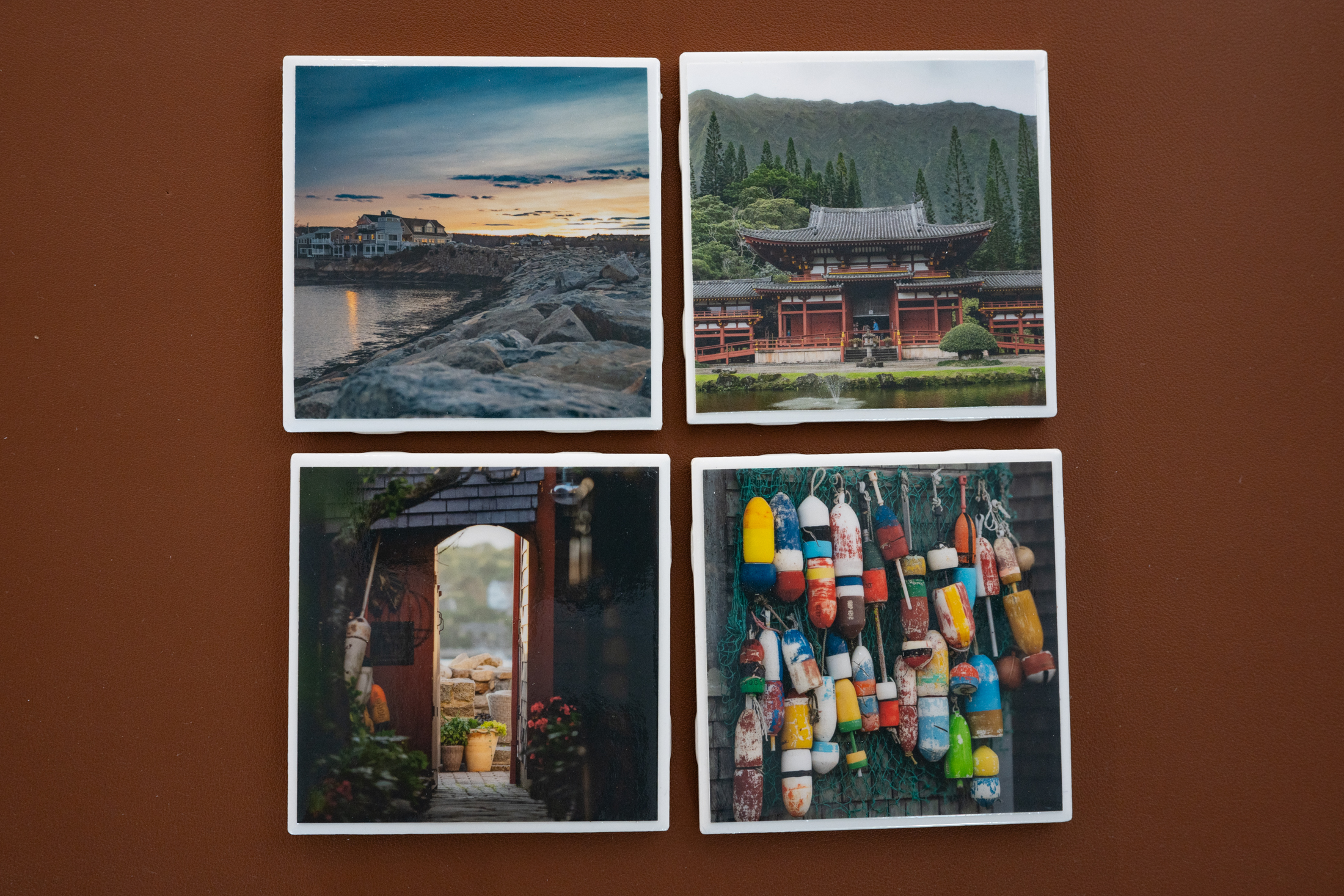 Custom Title Photo Coasters Set of 4