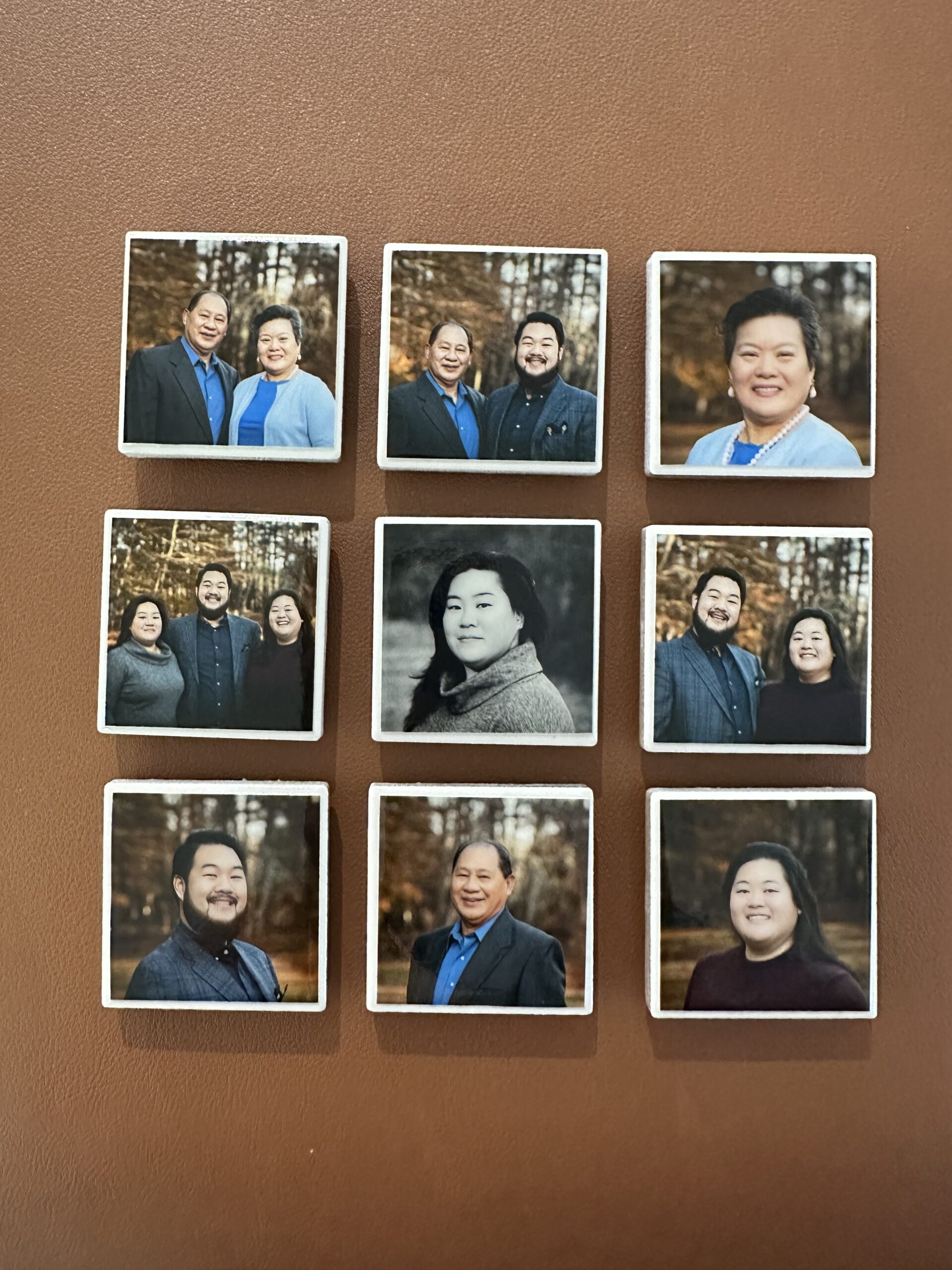 Custom Photo Tile Magnets Set of 9
